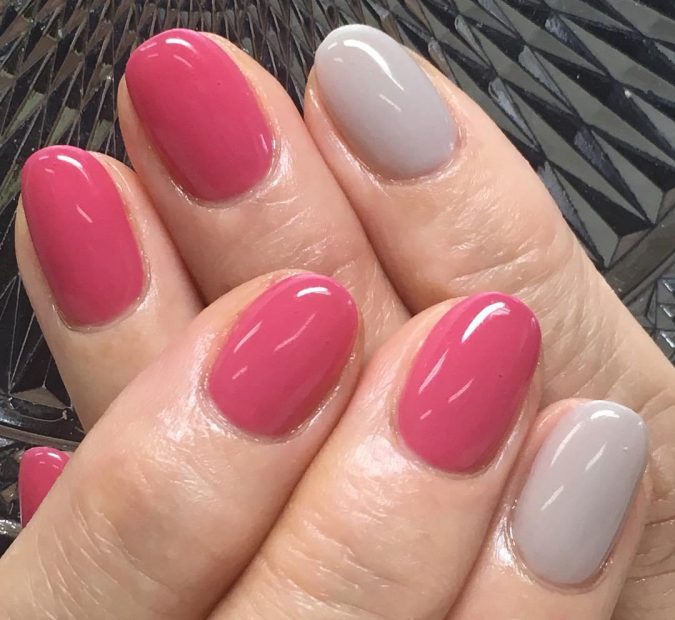 ワンカラーネイル2色づかい