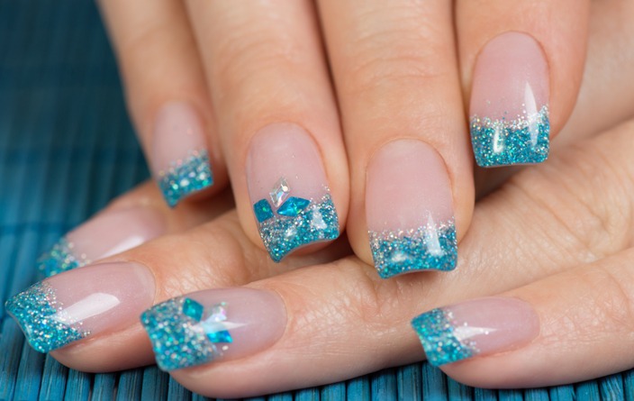 フレンチ×ラメ