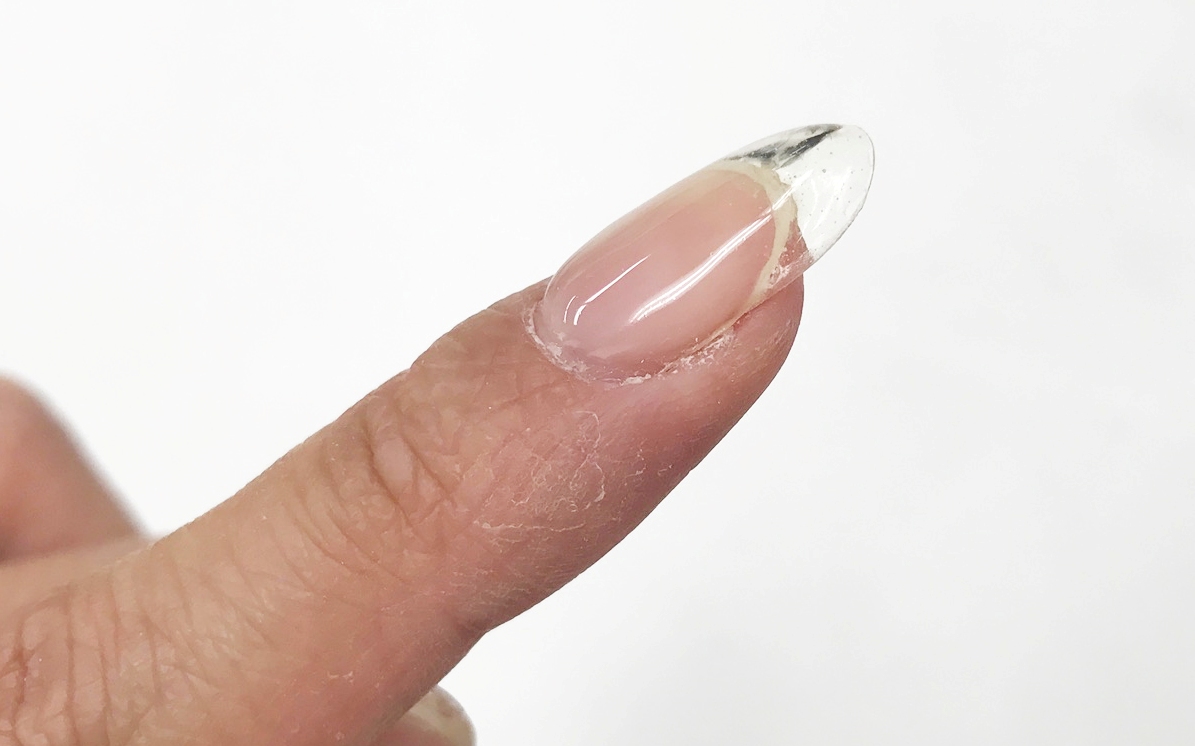 クリアジェルでの長さ出し完成イメージ