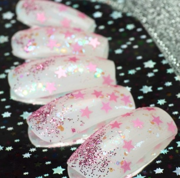 ピンクのスター×ピンクラメ