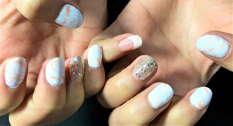 大理石風ネイル