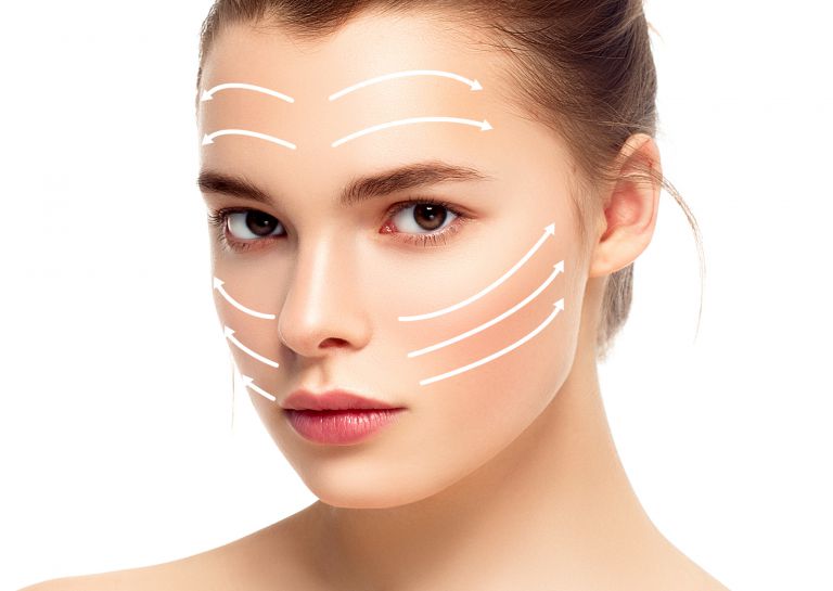 顔のリフトアップ