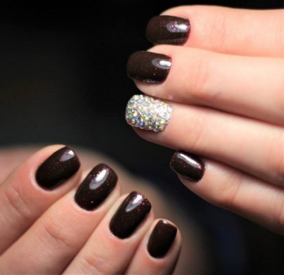 ブラウンネイルデザイン