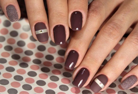 ブラウンネイルデザイン