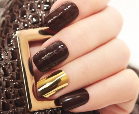 ブラウンネイルデザイン