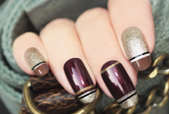 ブラウンネイルデザイン