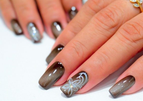 ブラウンネイルデザイン