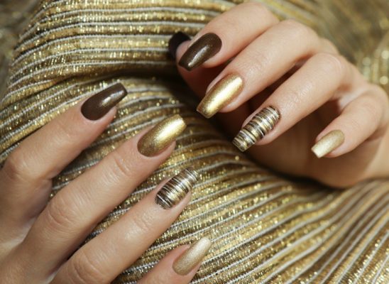 ブラウンネイルデザイン