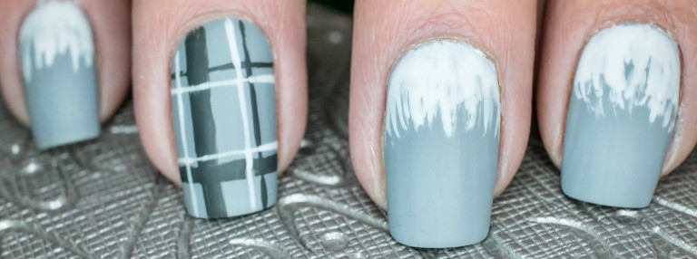 チェック柄ネイル