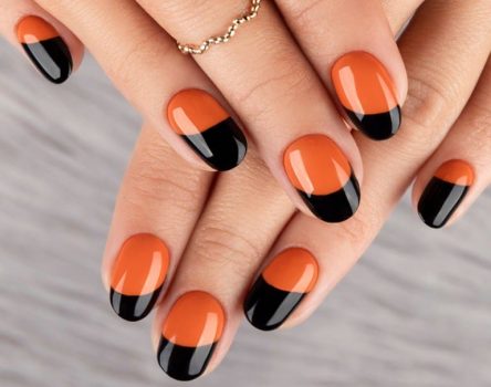 オレンジネイルデザイン