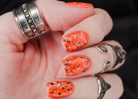 オレンジネイルデザイン