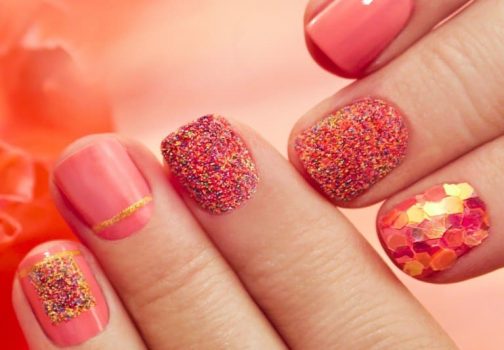 オレンジネイルデザイン