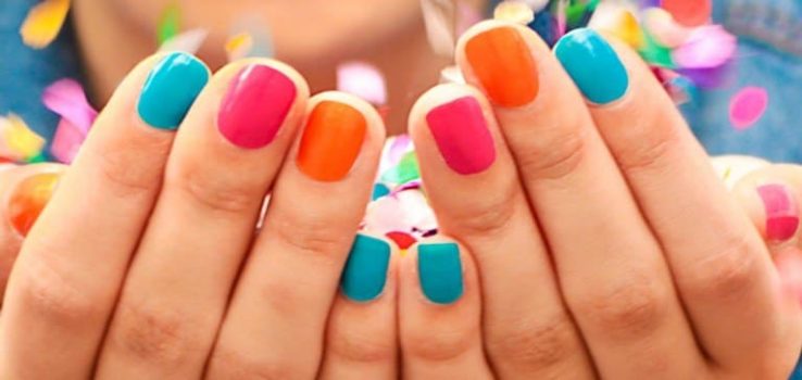 オレンジネイルデザイン