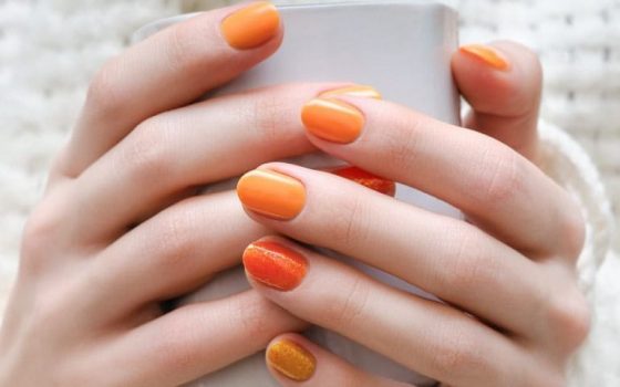 オレンジネイルデザイン