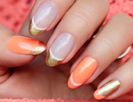 オレンジネイルデザイン