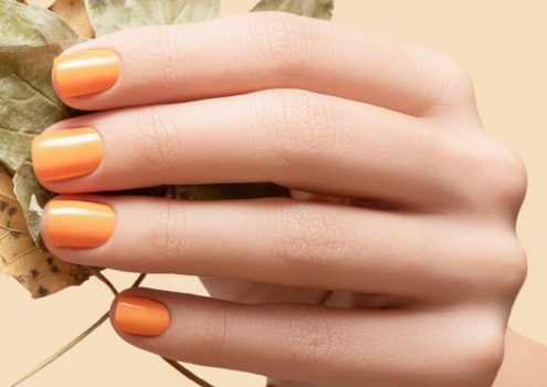 オレンジネイルデザイン
