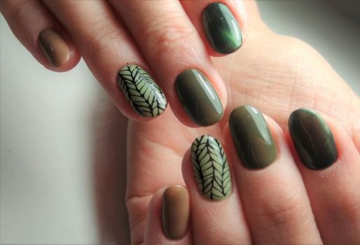 アースカラーネイルデザイン