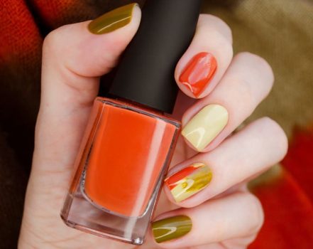 アースカラーネイルデザイン