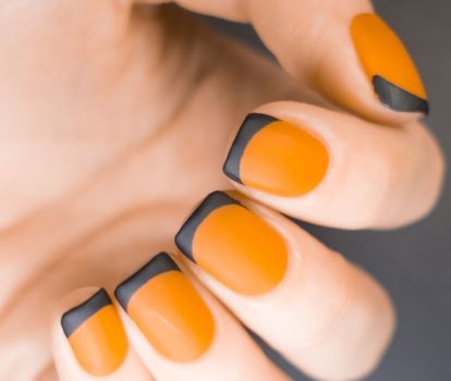 細フレンチネイルデザイン