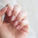 中指にネイルアート